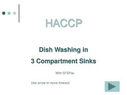 haccp dish washing in 3 compartment