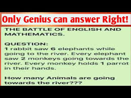 Keadaan bertambah buruk bila pua pasang beberapa kamera di kawasan sekitar rumahnya dan ada. How Many Animals Are Going Towards The River The Battle Of English And Mathematics Viral Riddle Youtube