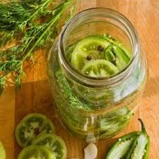 Spicy Green Tomato Pickles Recipe Pickling Recipes Pickles Tomato Recipes