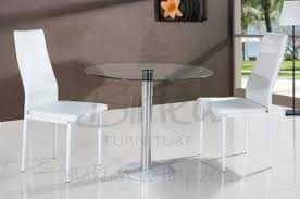 Sold and shipped by costway. Birlea Romford Glass Dining Table Set With Two Chairs White By Birlea