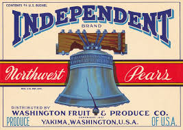 Independent Northwest Pears Washington Fruit Produce Co Yakima Wa Fruitlabel Pearlabel Vintage Fruit Crate Label Fruit Crate Label Vintage Labels