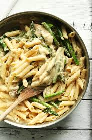 Creamy Mushroom Asparagus Pasta Recipe Minimalist Baker Recipes Recipe Asparagus Pasta Recipes Vegetarian Recipes Pasta Dishes