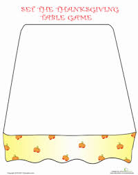 Table game ideas for a team building dinner. Set The Table Play The Thanksgiving Dinner Game Worksheet Education Com