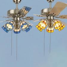 Fancy blue color 42'' ceiling ventilation fan light invisible ceiling fan blades retractable ceiling light with fan. Stainless Steel Ceiling Fan Restaurant 5 Lights Antique Stylish Semi Flush Ceiling Light In Blue Yellow Takeluckhome Com