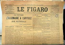 Chaque mois, les contenus des rédactions du groupe figaro sont consommés par plus de 41,7 millions de lecteurs. File Le Figaro Du 12 Novembre 1918 Annonce La Capitulation De L Allemagne Objet Expose A L Historial De La Grande Guerre A Peronne Somme Jpg Wikimedia Commons