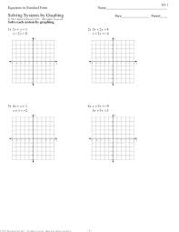 My 8th grade math & algebra students would love this activity! Graphing Linear Equations Worksheet Standard Form Tessshebaylo
