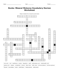 Rocks are made up of many tiny pieces of a b c d wood minerals metal tin if you hit a large rock with a hammer and break it into hundreds of pieces, the pieces would a b c d still be made of the same minerals include some new. Rocks Mineral Mixtures Vocabulary Review Worksheet