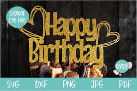 Join our facebook group today and get loads of links to tons of free svg cut file downloads! Happy Birthday Cake Topper Svg Cut File 1034080 Cut Files Design Bundles