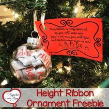 Height Ribbon Ornament Freebie Student Christmas Gifts Kids Christmas Ornaments Christmas Gifts For Parents