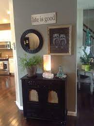 Small Table For An Empty Space Great Way To Fill A Small Empty Wall Living Room Wall Color Bare Wall Ideas Room Wall Colors