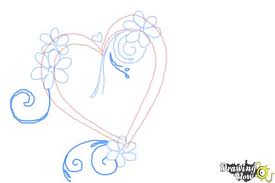 This listing is for a digital file of the above image only in black and white. How To Draw A Fancy Heart Drawingnow