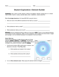 The purpose of these questions is to activate prior knowledge and get students thinking. Element Builder Gizmo Answer Key Fill Online Printable Fillable Blank Pdffiller