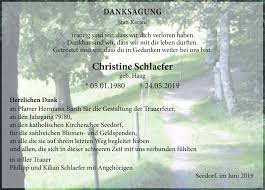 So seine gedanken (inf) — i've got my ideas. Traueranzeigen Von Christine Schlaefer Schwarzwalder Bote Trauer