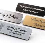 Amazon.com : Personalized Premium Name Badge Staff ID Tag with Pin | Design  Your Custom Badge | Laser Engraved (White) : Office Products