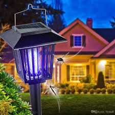 2020 Solar Powered Outdoor Bug Zapper Solar Mosquito Killer Lamps Hang Or Stick In The Ground Dual Modes Bug Zapper Garden Light Lawn Lamp From Flymall 15 27 Dhgate Com