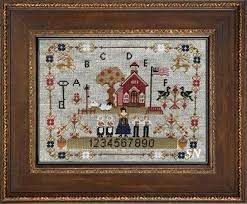 One nation is stitched on 28 ct ale cashel linen. Samplers The Silver Needle Fine Needlecraft Materials