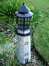 Solar Garden Led Light Lighthouse Faux Stone Yard Decoration Eco Friendly C5116 Solar Lights Garden Outdoor Solar Lights Solar Garden Decor