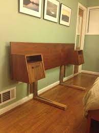 Mcm Floating Headboard Nightstands Floating Headboard Mid Century Headboard Diy Platform Bed