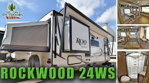 Hybrid camper with king size bed. New Hybrid Expandable Rv 2018 Rockwood 24ws Pop Out Colorado Camper Youtube