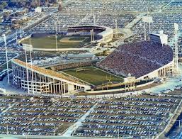 Original Tampa Stadium Before They Made It The Sombrero Al Lopez Field In The Background Nfl Stadiums Baseball Stadiums Pictures Sports Stadium