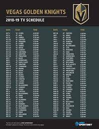 The good news is the golden knights historically have taken game 1 losses in stride and come out firing in game 2. At T Sportsnet Announces Vegas Golden Knights Broadcast Schedule And New Insider Magazine Show For 2018 19 Season Business Wire
