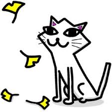 イチョウの葉 猫 イラスト シンプルイラスト素材