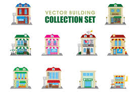 Download Vector Building Collection Set Graphic By Azkaryzki Creative Fabrica SVG Cut Files