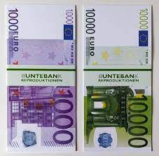 Das spielgeld zum ausdrucken wird ihre kinder begeistern. Neue Euroscheine Von Buntebank Reproduktionen Hamburg