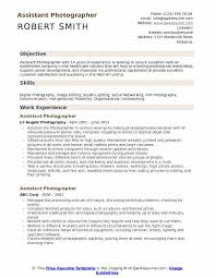 assistant photographer resume samples