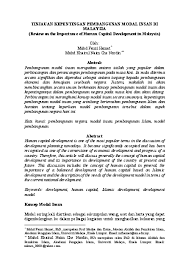 Pengarah bahagian pembangunan modal insan. Pdf Tinjauan Kepentingan Pembangunan Modal Insan Di Malaysia Review On The Importance Of Human Capital Development In Malaysia Tetty Ruziyati A H Academia Edu