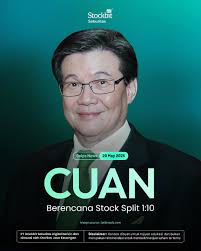 CUAN Bersiap Stock Split 1:10! 🚀 Rencana ini akan dibahas dalam RUPSLB  pada 26 Juni 2025, dengan jadwal perdagangan saham nominal baru di pasar  reguler dan negosiasi pada 10 Juli 2025. Dapatkan