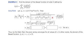 Solved Example 3 Find The Domain Of The Bessel Function O Chegg Com