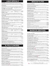 Luna modern mexican kitchen was the perfect restaurant for our celebration dinner. Luna S Mexican Restaurant Menu In League City Texas Usa