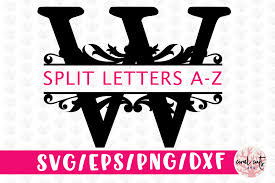 Download Split Monogram Cut Files Graphic By Coralcutssvg Creative Fabrica PSD Mockup Templates