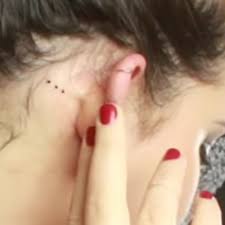 10 dangerous tattoos most people dont know the meaning of. Arden Rose Dots Behind Ear Tattoo Steal Her Style