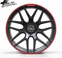 Custom Monoblock 1-Pcs Luxury Forged Alloy Matte Black Red Lip Car Wheel  5x114.3 5x120 5x130 5x112mm 18 19 20 22 Inch Rim