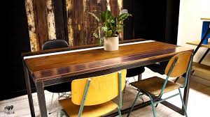 Each hammered copper tabletop is crafted specifically for its chosen base. Wood Copper Top Dining Table