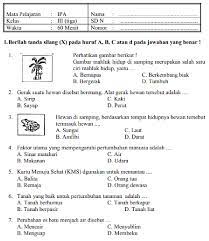 Soal uas ipa ini sudah dilengkapi dengan kunci jawaban. Soal Latihan Dan Jawaban Ulangan Umum Ipa Kelas 3 Sd Mi Semester 1 Info Edukasi Dan Lomba Info Edukasi Dan Lomba