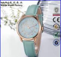 OEM/ODM Leather Strap Quartz Ladies Wrist Watch (Wy-095B)