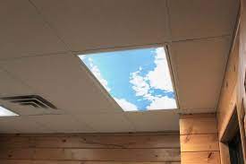 Polyline ceiling tiles have a modern design ideal for professional and stylish settings. Custom Fit Decorative Flourescent Light Covers Full Panels Diffuser Sky Clouds Golde Fluorescent Light Covers Decorative Fluorescent Light Covers Light Covers
