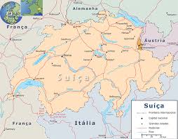 Suíça e frança passagens de montanha atravessadas: Mapa Da Suica