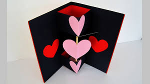 Use your fingers to push the heart into the card so that it lies between the two layers of the paper. Easy Pop Up Valentine Card Template Novocom Top