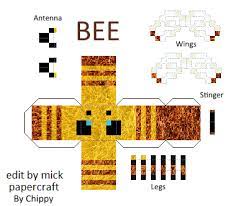 Minecraft mobs minecraft skins papercraft minecraft skin minecraft templates minecraft pixel art minecraft designs minecraft crafts minecraft houses minecraft mods. Papercraft 4 Realistic Minecraft Bee By Mickeynighmare98 On Deviantart