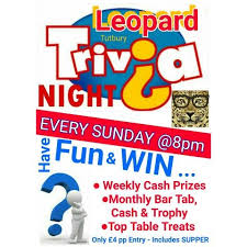 Food Glorious Food Is The Focus Of Trivia Night This Sunday 8pm At The Leopard If You Like Food Trivia Fun Nights Out Havi Trivia Night Leopard Trivia