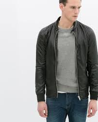 Faux Leather Bomber Jacket Jackets Man Zara Canada Leather Jacket Outfit Men Bomber Jacket Men Faux Leather Jacket Men