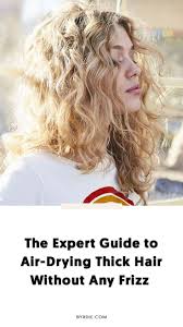 Hair Pros Explain How To Air Dry Thick Hair For A Frizz Free Finish Thick Hair Styles Dry Frizzy Hair Curling Thick Hair