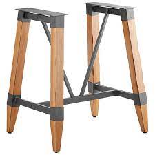 Rustic bar height table bases. Lancaster Table Seating Antique Natural Rustic Industrial Wooden Bar Height Trestle Table Base For 30 X 48 Table Tops