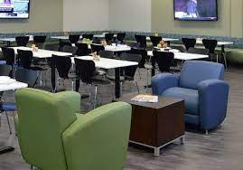 Bulk Barn Ontario Canada Reno Lounge Seating With Myriad End Table In A Cafeteria Dining Area Nationaloffice Furniturewithper Lounge Seating Home Seating