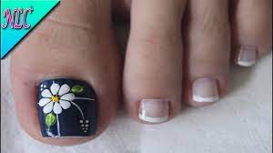 Pedicure diseños flores facil : Diseno De Unas Para Pies Flor Como Hacer Flores Flowers Nail Art Nlc Youtube