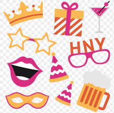 New Year Party Stickers Collection Transparent Png Free Image By Rawpixel Com Chayanit Photo Booth Party Props Sticker Collection New Years Party